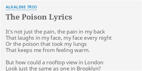 the poison lyrics|More.